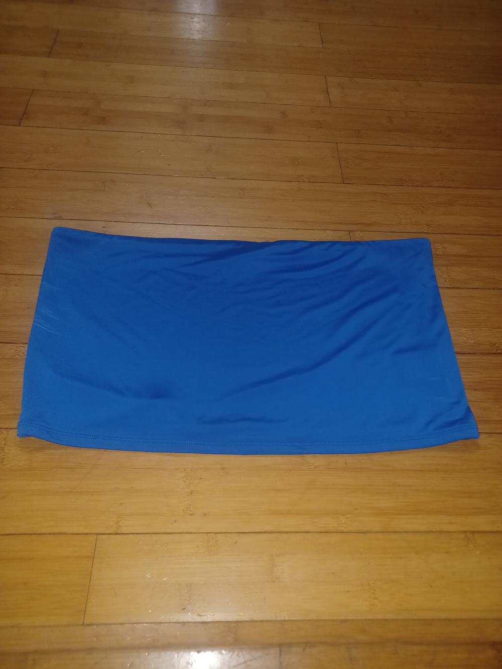 Express Body Contour Tube Top Blue Stretch Womens XL